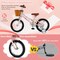 Pink Carbon Steel Kids Bike with Rubber Wheels, Handbrake and Training Wheels